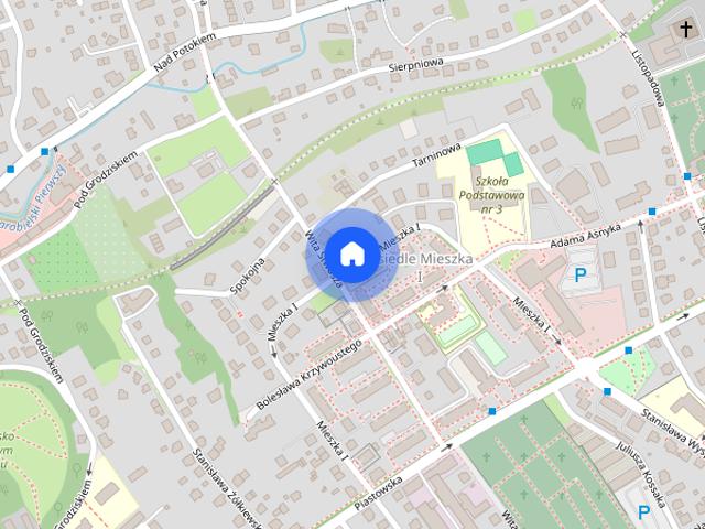 Centrum, parking, balkon, zieleń