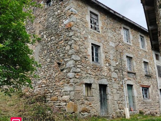 Celles sur Durolle 63250 Ensemble immobilier Maison +/ 160m2 + grange +/ 270m2 + terrain constructible +/ 3500m2