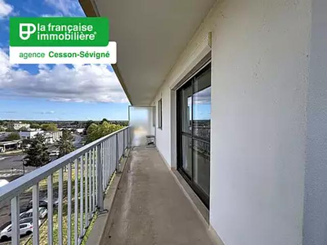 Cesson Sévigné 35510 Location appartement 4 pièces t4 au dernier étage balcon