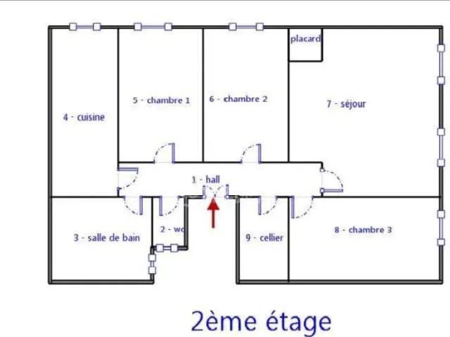 Chave/Eugène Pierre T4 dans bel immeuble ancien