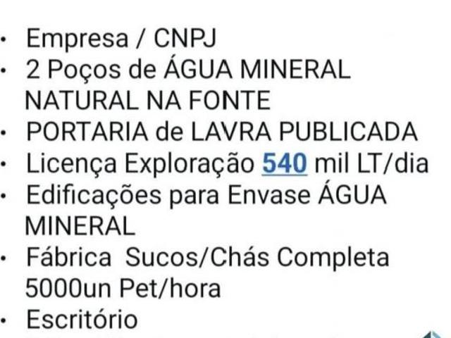 Chácara fonte água mineral a 150km de Curitiba Capacidade mensal 16 milhões litros em Irati PR