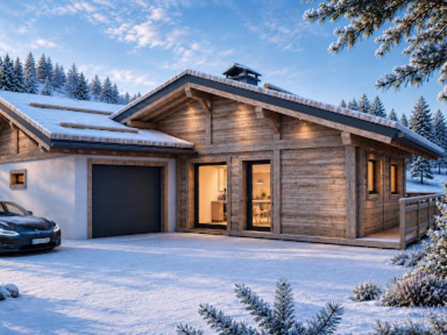 Chalet avec vue panoramique et terrasse