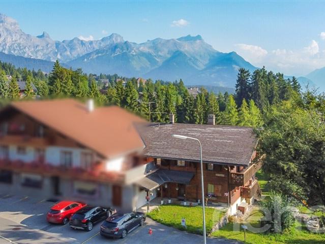 Chalet besteht aus 4 Apartments im Herzen von Villars sur Ollon