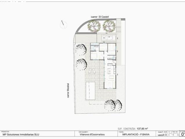 Chalet de obra nueva en Vilanova de Escornalbou con amplio jardín