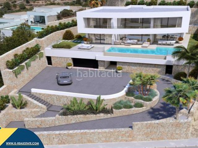 Chalet en venta en Calp, La Empedrola. Casas con piscina privada en construcción en Calpe, provincia de Alicante. 4 habitaciones 335 m² 4,5 kilómetros del mar. Chalets.
