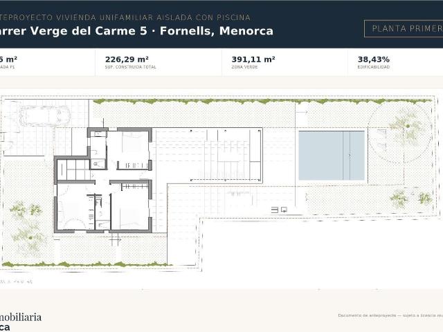 Chalet en venta en Baleares Es Mercadal, Fornells. F254 Nuevo proyecto casa unifamiliar en Fornells. Chalets Es.
