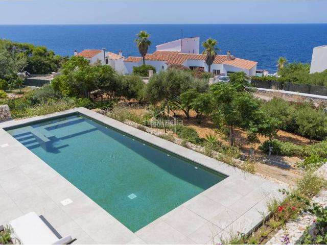 Chalet en venta en Baleares Maó Mahón, Sant Climent Es Canutells. Villa de diseño contemporáneo con vistas panorámicas al Mediterráneo, Cala Canutells, Menorca. Chalets Maó.