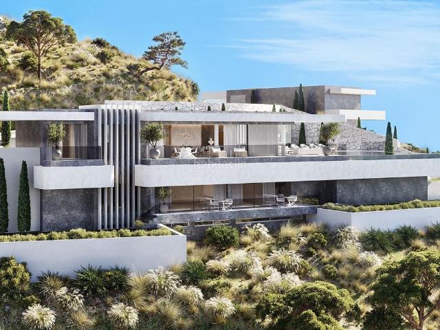 Chalet en venta en Benahavís, El Madroñal. VILLA DE OBRA NUEVA CON VISTAS AL MAR CERCA DE BENAHAVIS. Chalets.