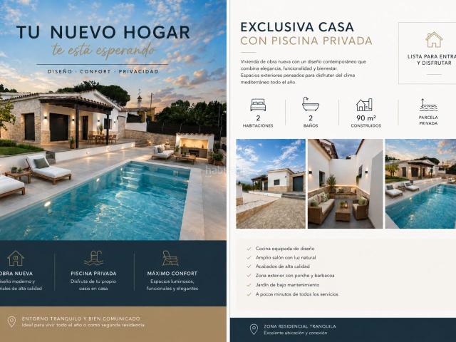 Chalet en venta en Sant Feliu de Buixalleu. OBRA NUEVA EN CAN CADELL. Chalets Sant Feliu de.