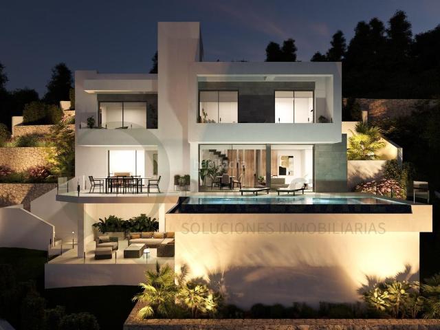 Chalet en venta en Poble Nou de Benitatxell el, Cumbre del Sol. Villa Indigo, diseño contemporáneo en diferentes niveles frente al mediterráneo en cumbres del soláneo en cumbresneo. Chalets Poble.