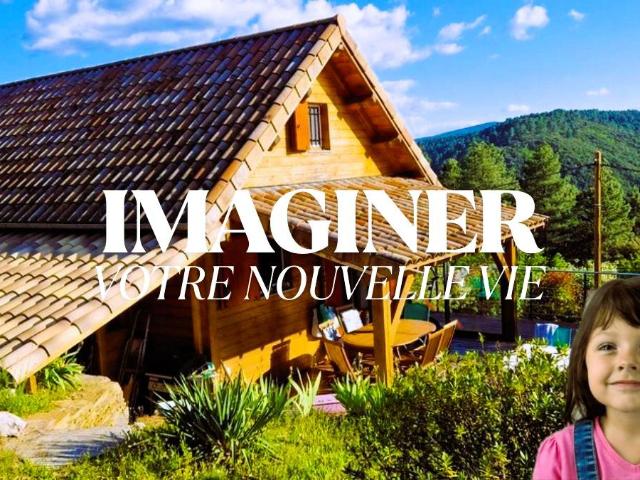 Chalet écologique avec piscine à vendre dans le Gard – Sénéchas, au cœur des Cévennes