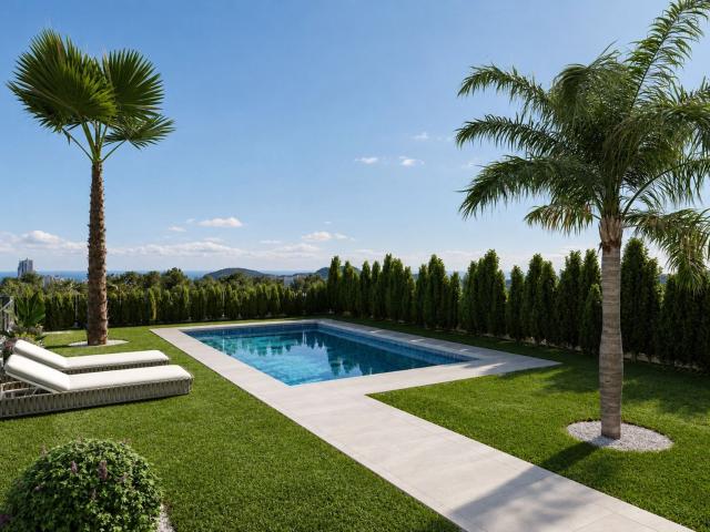 Chalet independiente moderno con piscina privada en Finestra. 183m² Finestrat