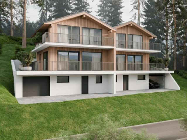 Chalet mitoyen contemporain sur plan 5,5 pièces à Euseigne Hérémence