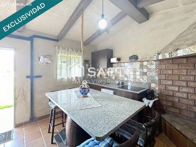 Chalet unifamiliar a 2km de A Estrada con piscina cubierta, una casita independiente ara celebracion