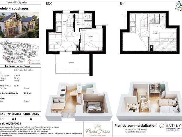 Chalets nature 4 couchages entièrement rénovée à Seix