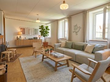 Chaleureux logement de 2.5 pièces, cuisine et salle de bains neuves 1er loyer offert