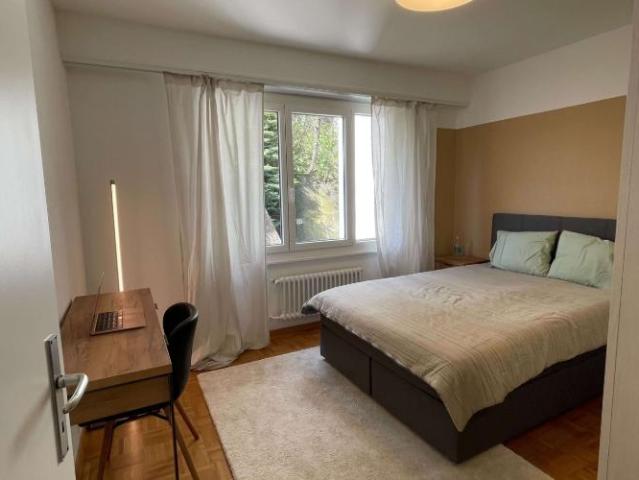 Chambre meublée dans un appartement rénové dans un emplacement de premier choix