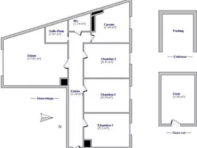 Champigny sur Marne 94500 Achat / Vente appartement 4 pièces t4 cave
