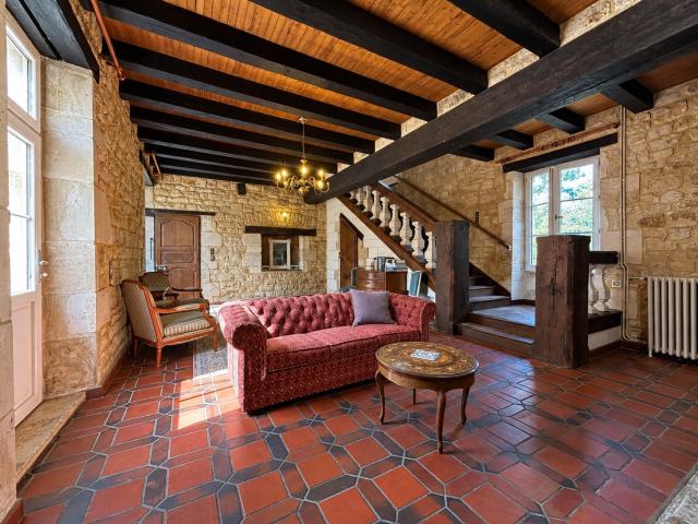 Characterful Stone Manoir House with Barns & Gardens