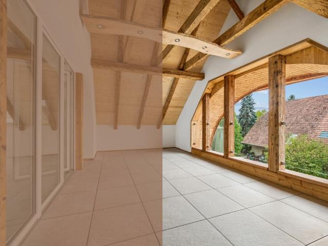 Charaktervolle 5.5 Zimmer Dachgeschosswohnung mit Loggia