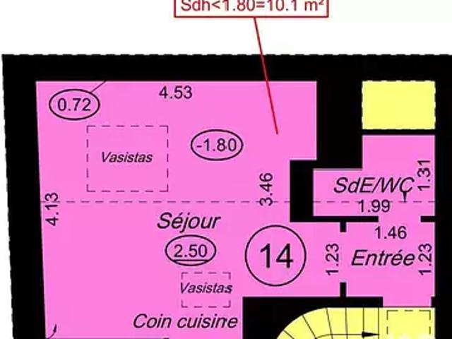 Charenton le Pont 94220 Achat / Vente appartement 1 pièce t1 au dernier étage