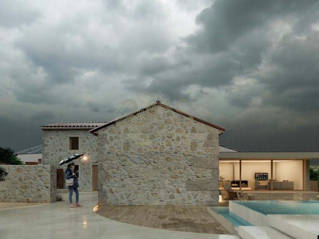 Charmosa Casa de Pedra com Toque Moderno – 3 Quartos, Piscina e Garagem
