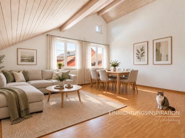 Charmante 3.5 Zimmer Dachwohnung mit grosszügigem Gartenbereich