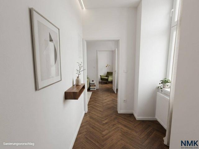 Charmante 3 Zimmer Altbauwohnung mit Balkonoption & Entwicklungspotenzial