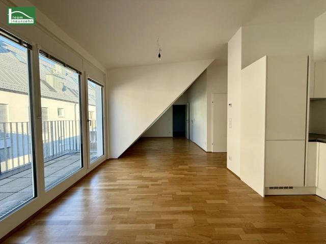 Charmante 2 Zimmer Dachgeschosswohnung inkl. Einbauküche und Terrasse!