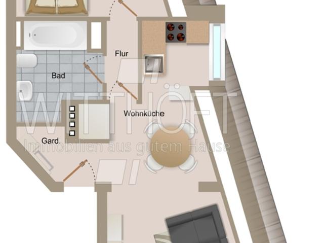 Charmante 2 Zimmer Wohnung mit 2 Balkonen zentral in Fuhlsbüttel!
