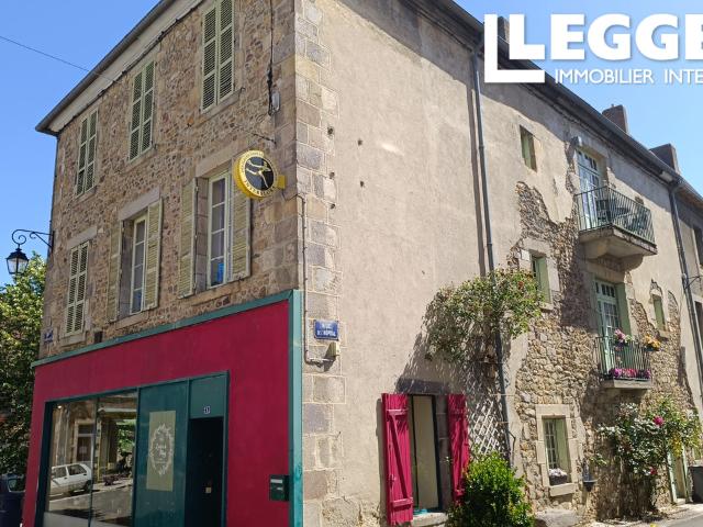 Charmante châtellenie avec local commercial et 2 appartements dans ville thermale, revenus locatifs immédiats