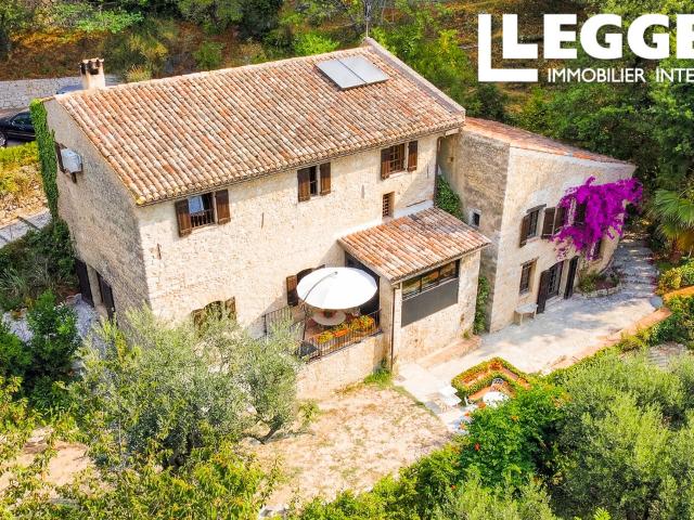 Charmante Bastide en Pierre Moulin à Huile d'Olive Historique Près du Vieux Village et de l'aéroport