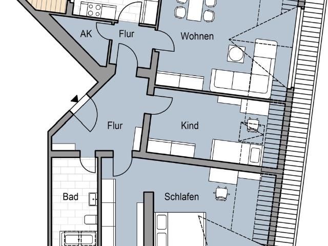 Charmante Dachgeschosswohnung mit großer Terrasse