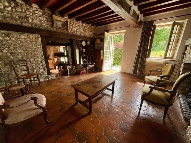 Charmante longère normande dans un grand jardin paysagé et a. 110m² Saint Marcel
