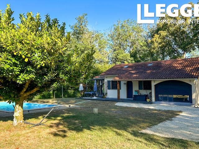Charmante maison de plain pied avec piscine et jardin clos près de Nérac