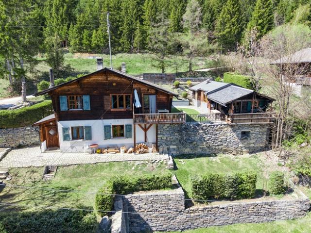 Charmantes Chalet mit 2 Wohnungen + Nebengebäude, wunderschöne Lage