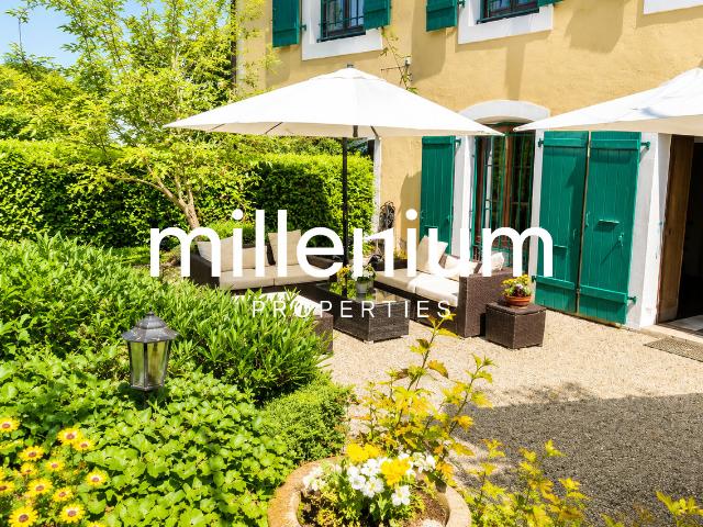 Charmantes Duplex Apartment im Erdgeschoss des Château Barillet Satigny