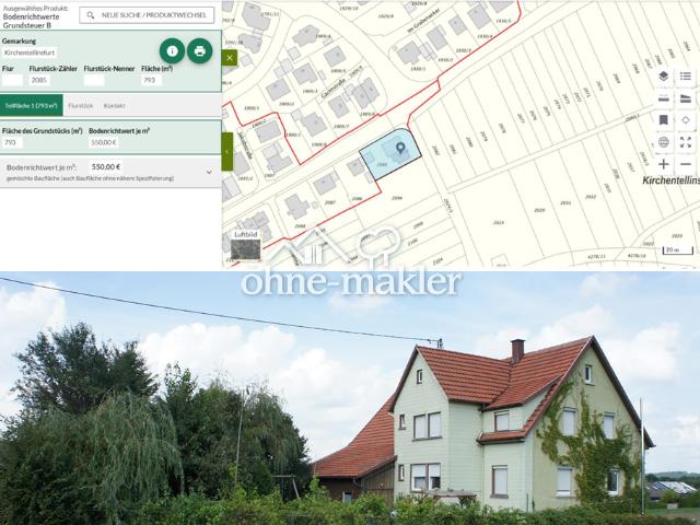 Charmantes Fachwerkhaus in ruhiger Ortsrandlage mit Scheune, Doppelgarage und großem Grundstück