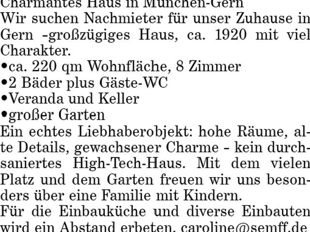 Charmantes Haus in München Gern