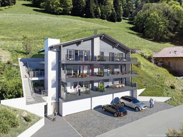 Charmey – Aussergewöhnliche 4.5 Zimmer Neubauwohnung mit Panoramablick