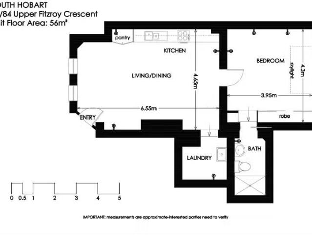 Cheap 1 BR 11/84 Upper Fitzroy Crescent, South Hobart Apartmen.