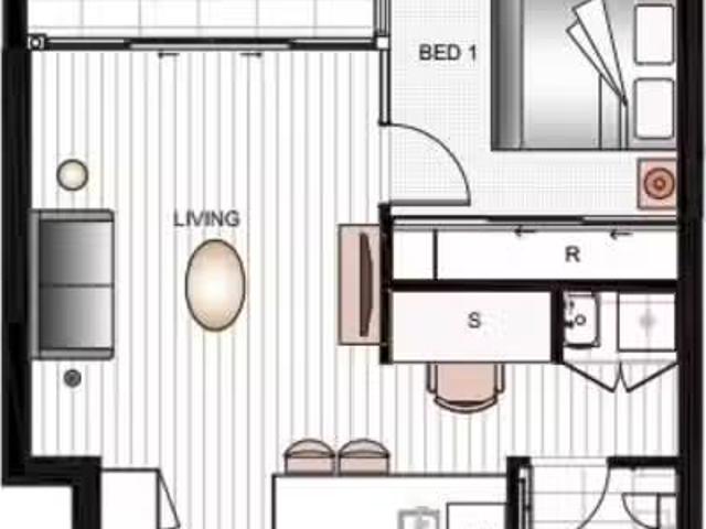 New 1 BR 1B1B1C 65 Linton St, Kangaroo Point Apartment for ren.