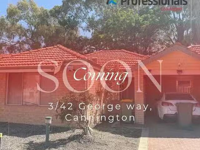 For Rent! 3/42 George Way, Cannington, WA 6107