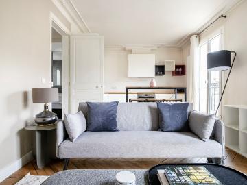 Charming Furnished 1BR in Vibrant Plaine Monceau, Paris Amsterdam Apartments for Rent