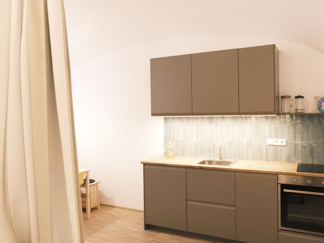 Charming Renovated Apartment with Vaulted Ceilings and Patio