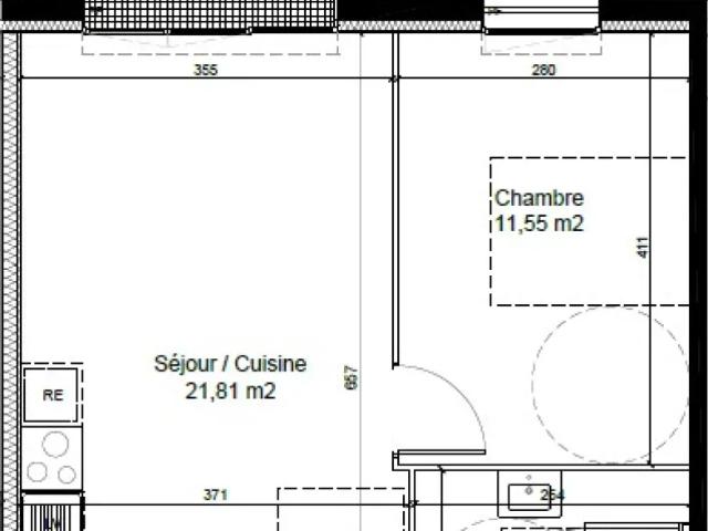 Chartres Appartement 2 pièces 39.34 m²