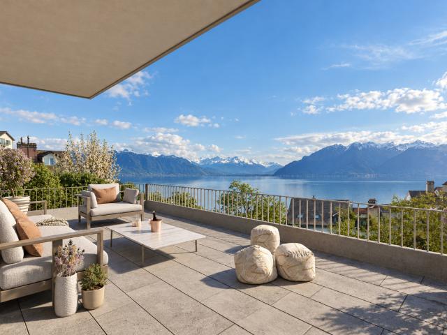 Chexbres – 4,5 neue Zimmer mit Panoramablick auf den Genfersee