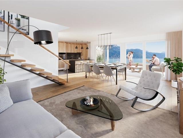 Chexbres 5,5 Zimmer Doppelhaus mit ungehindertem Blick auf den See