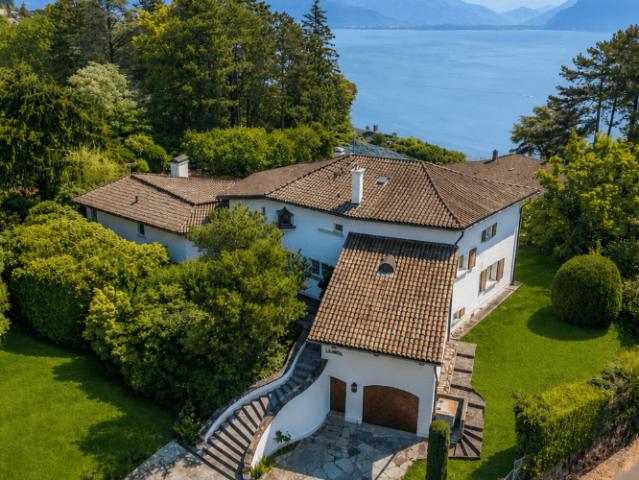 Chexbres herrenhaus mit pool, seeblick & wohnung