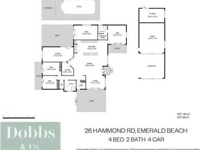 Charming 4 BR 26 Hammond Road, Emerald Beach House for rent L.